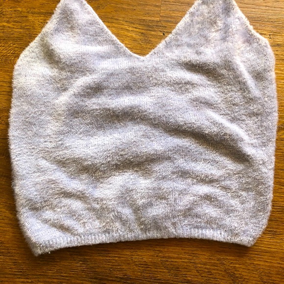 Baby Blue Soft Crop Top - Picture 2 of 3